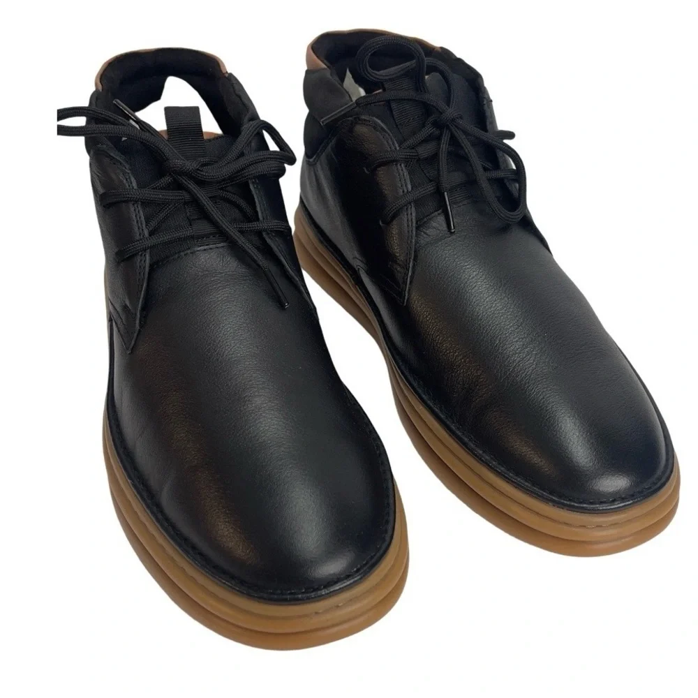 New Stacy Adams Men’s Delson Black Chuka Black Leather Boots